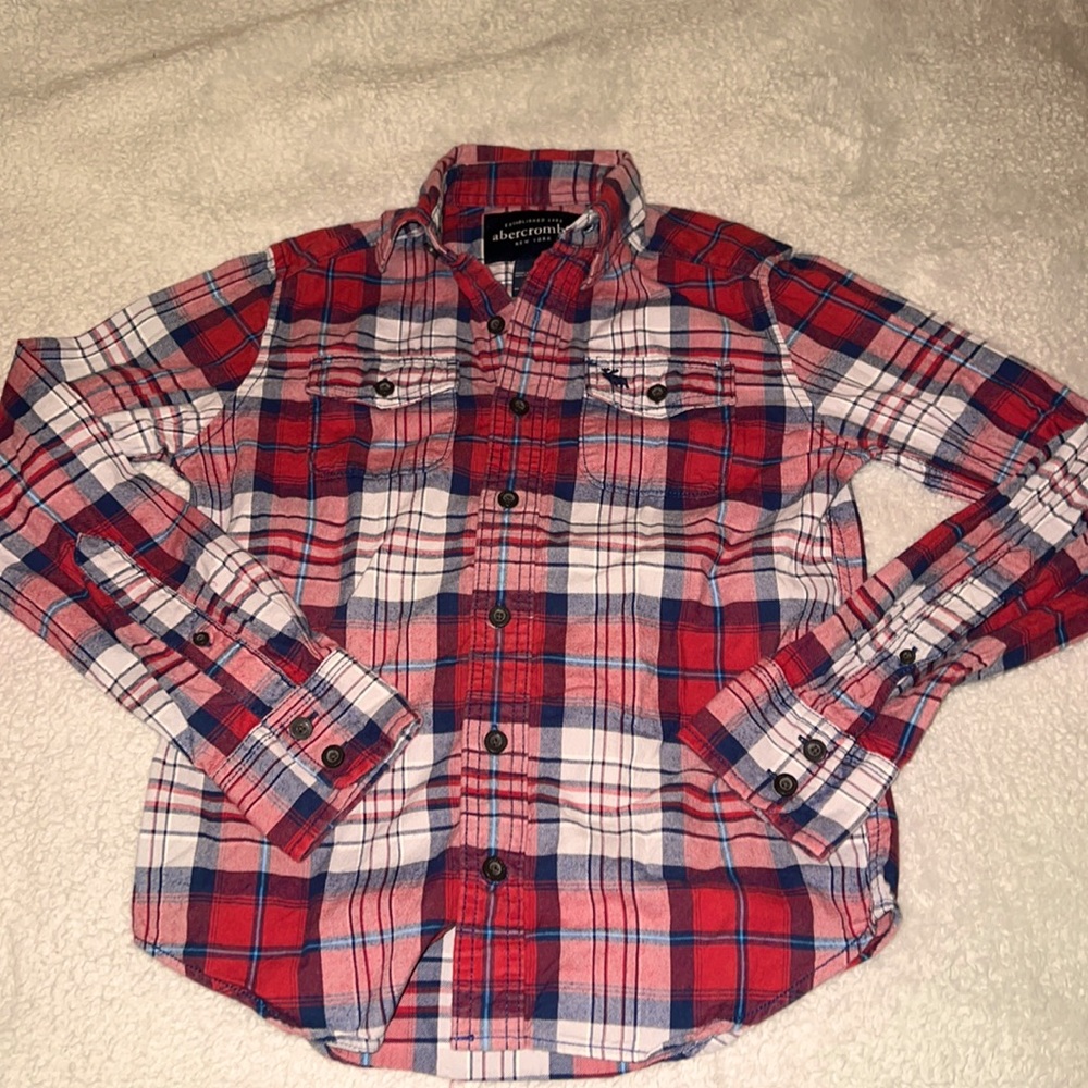 Abercrombie Button Down Flannel Shirt Size Medium